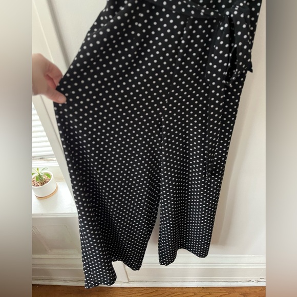 Black & While Polka Dot Jumpsuit, Monteau - Picture 2 of 8